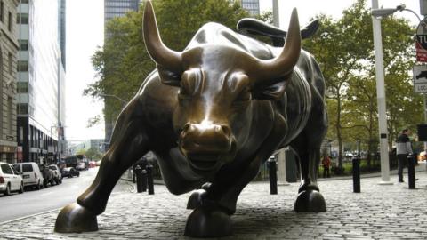The Wall Street Bull, Manhattan, New York City. Autumn 2004.