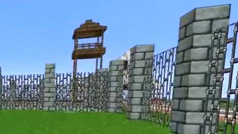 A Nazi camp built in Minecraft