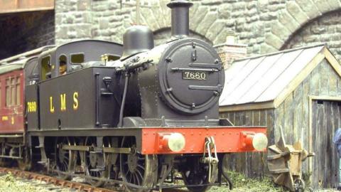 The Helmthwaite model trashed by vandals