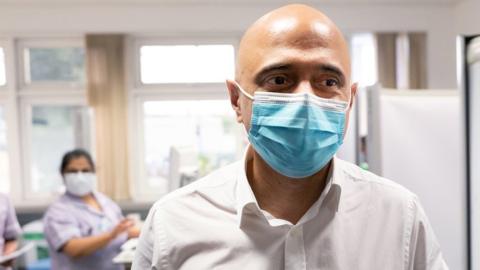 Sajid Javid visits St George's Hospital in south-west London