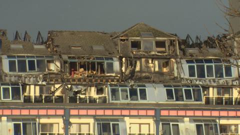 Lancefield Quay flats damaged by fire