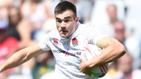 Will Muir in action for England Sevens