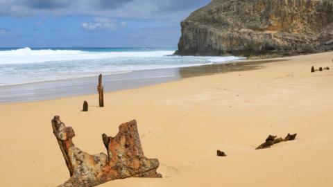 A picture of Ethel Beach in South Australia - a stretch of sand and the sea can be seen