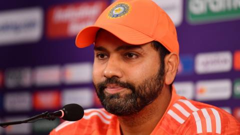 India captain Rohit Sharma speaking at a press conference