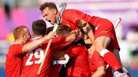 England men celebrate