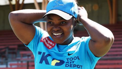 Anesu Mushangwe of the Adelaide Strikers Women's Big Bash cricket team