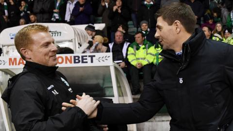 Neil Lennon and Steven Gerrard