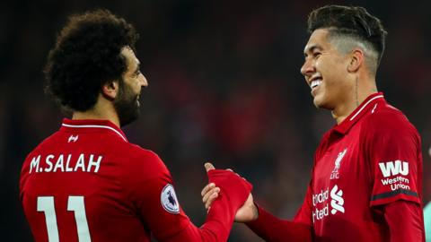 Mohamed Salah and Roberto Firmino