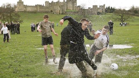 Shrove Tuesday football match in Alnwick