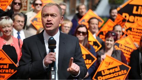 Tim Farron at Lib Dem rally