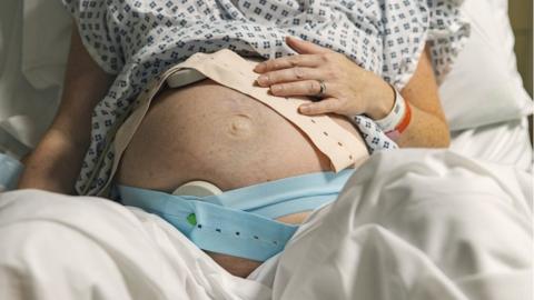 Pregnant woman in hospital