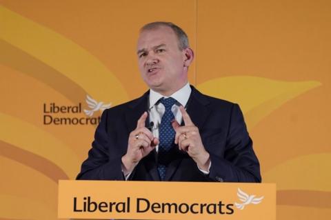 Sir Ed Davey addresses the Liberal Democrat autumn conference 2021