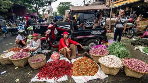 A market in Surabaya, Indonesia in 2017