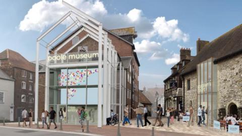 An artist's impression of how Poole Museum will look after the revamp