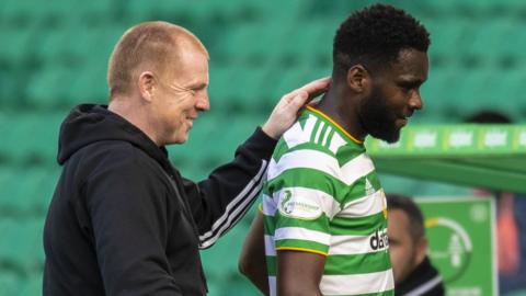 Neil Lennon and Odsonne Edouard