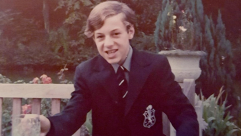 Phillip Witcomb in his school uniform