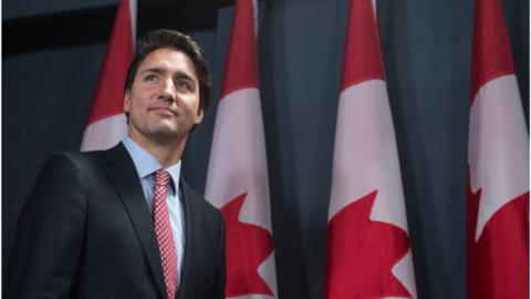 Liberal Party leader Justin Trudeau arrives to give a press conference in Ottawa on October 20, 2015 after winning the general elections