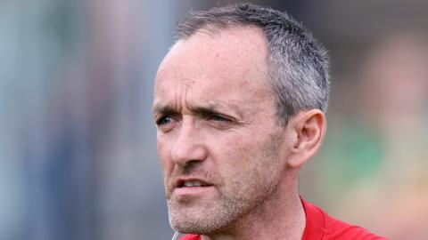 Brian Dooher watches his Tyrone team against Donegal