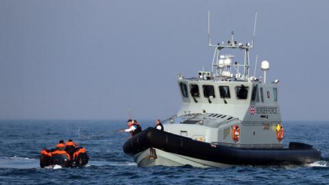 Migrants crossing The Channel