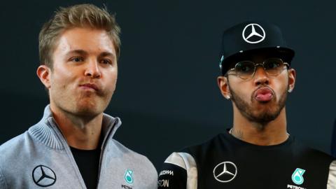 Nico Rosberg and Lewis Hamilton