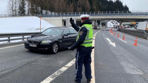 Health checks start at the Brenner Pass, the border between Italy and Austria, 10 March 2020