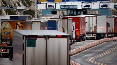 Lorries at Dover