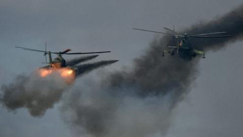 Russian helicopter exercises