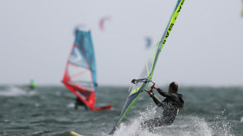 A windsurfer at Hayling Island