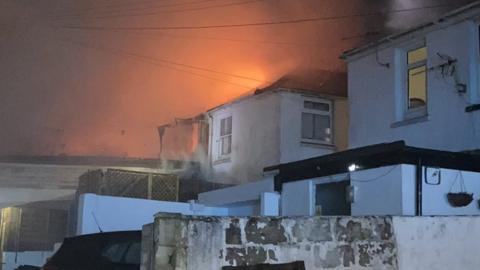 Fire in Newquay