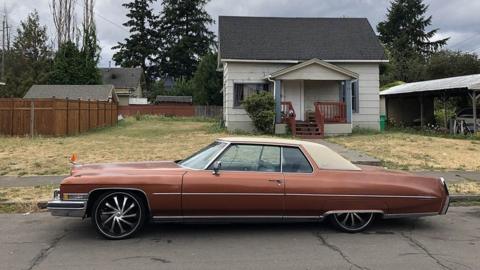 Car in front of a house