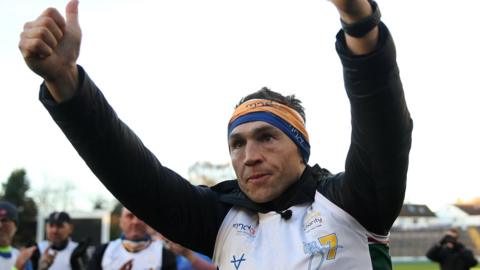Kevin Sinfield celebrates