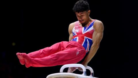 Great Britain's Jake Jarman in action at the World Gymnastics Championships