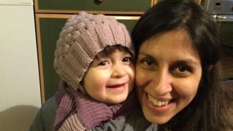 Nazanin Zaghari-Ratcliffe with her daughter Gabriella