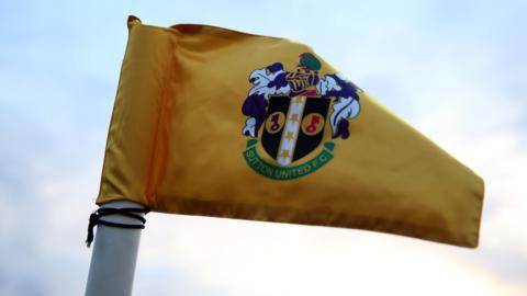 A corner flag at Sutton United's Gander Green Lane