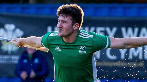 Ireland's Ben Walker celebrates scoring