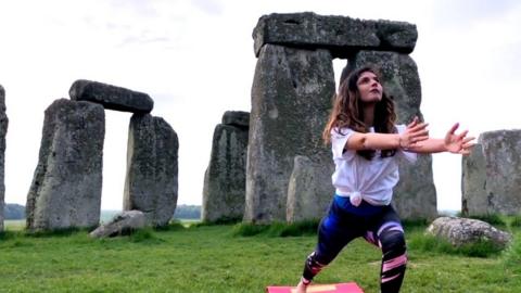 Yoga at Stonehenge