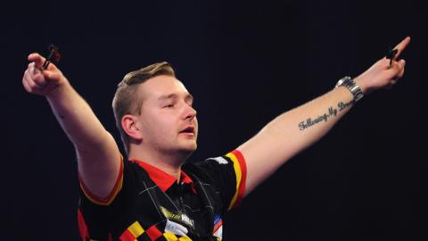 Belgian darts player Dimitri van den Bergh