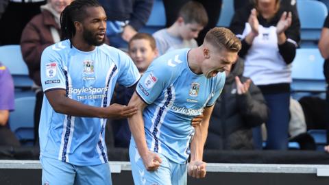 Viktor Gyokeres celebrates his winner