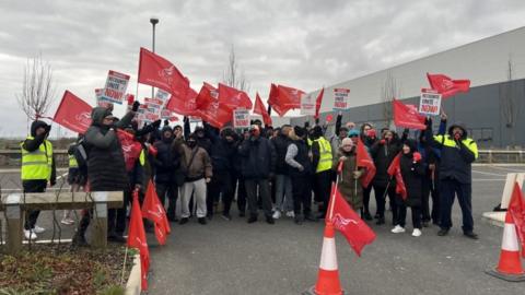 Workers on a picket line