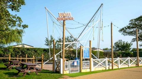Artist's impression of bungee trampoline facility at Haven Burnham-on-Sea