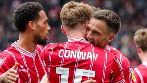 Tommy Conway celebrates