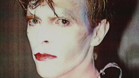 Colour print Bowie in Scary Monsters Makeup