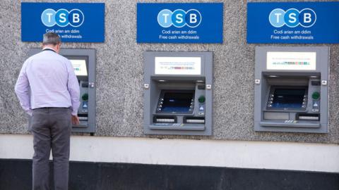 Man at TSB ATMs