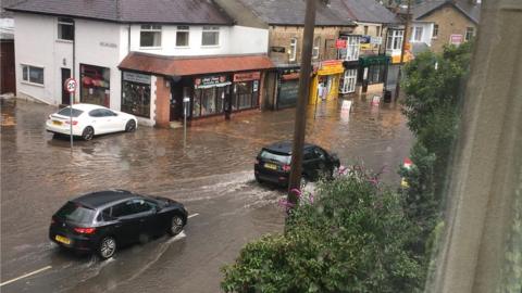 cars in flood water