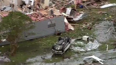 Many injured when a powerful storm hit the small town of Franklin, as storms batter the southern US