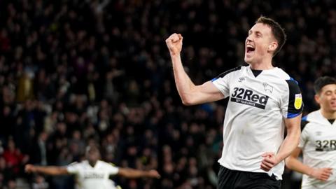 Craig Forsyth in action for Derby County