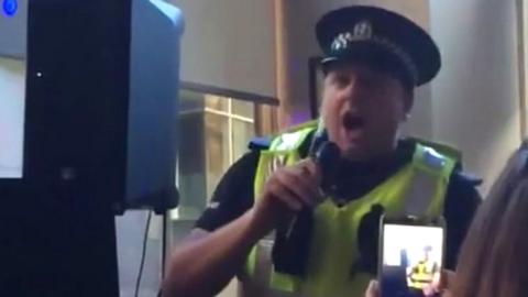 Singing policeman Jon Harris