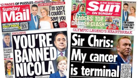 Index image combining the Sunday Mail and Scottish Sun on Sunday front pages.