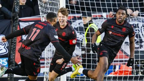 St Mirren celebrate