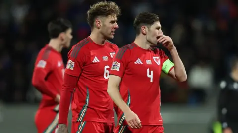 Joe Rodon and Ben Davies show their disappointment after Iceland's comeback 